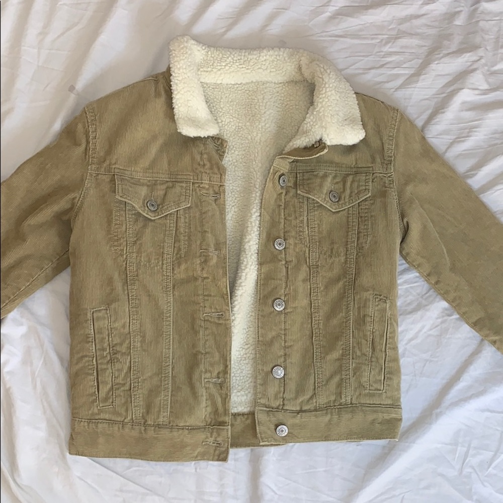 Corduroy fuzzy jacket